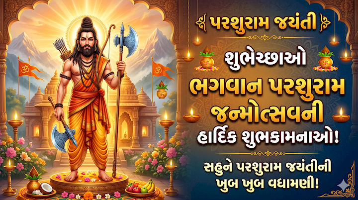 પરશુરામ જયંતીની શુભકામનાઓ | Parshuram Jayanti Wishes, Shayari & Status SMS in Gujarati