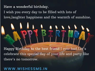 Happy birthday (bday) friend Wishes sms text in English